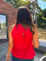 Red Halter Neck Top Jessie
