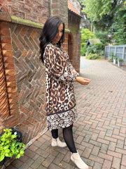 Chocolate Ombre Leopard Dress Eden