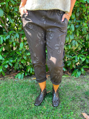 Chocolate Floral Printed Trousers