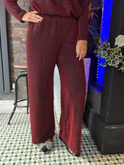 Red Diamante Shimmer Trousers Hazel