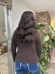 Chocolate Soft Knit Cardi Kesha