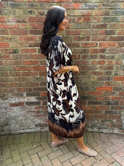 Chocolate Ombre Floral Dress Stephanie