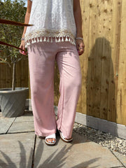 Pink Wide Leg Trousers Margot