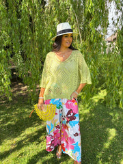 Lime Diamond Knit Matilda