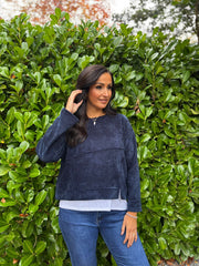 Navy Chenille Sweatshirt Skye