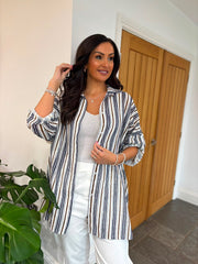 Navy Spots & Stripes Shirt Trinity