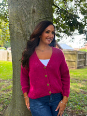 Lipstick Cosy Knit Cardi Sofia