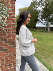 Grey Gold Lurex Knit Top Jenna