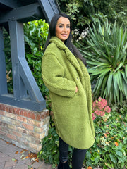 Olive sales teddy coat