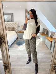Stone Popcorn Knit Amanda