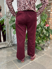 Wine Seam Front Pull On Comfort Trousers