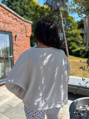 Stone Button Front Jacket Helen