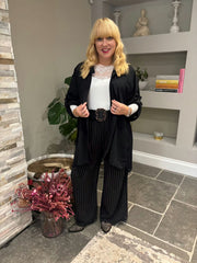 Black Back Pleat Blouse Jackie