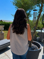Mocha Layered Sleeveless Top Kaitlyn