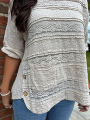Stone Lace Stripe Top India