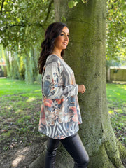 Grey Soft Touch Cheetah Knit Ava