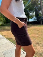 Chocolate Towelling Shorts Natasha