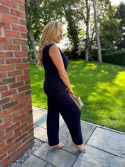 Navy Rose Button Waistcoat Set Nala