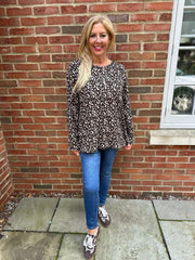 Chocolate Leopard Knit Tamsin