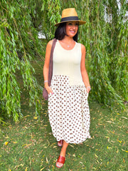 Lemon Polka Dot Panel Dress Coraline