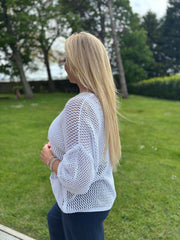 White Pocket Loose Knit Bexley