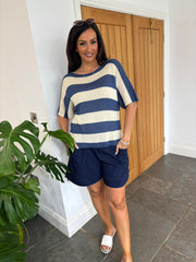 Navy Relaxed Shorts Sienna