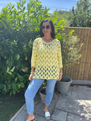 Lemon Wave Open Knit Jumper Marian