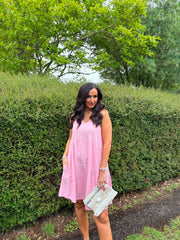 Pink Sleeveless Tiered Dress Harley