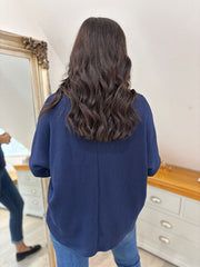 Navy Animal Pattern Knit Louisa