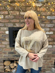 Stone Tree of Life Ribbed Sweatshirt Brooke