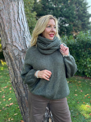 Khaki Scarf Knit Aspen