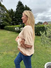 Camel Panel Sweatshirt Willow