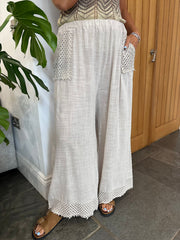 Stone Multi Hole Detail Trousers Terri