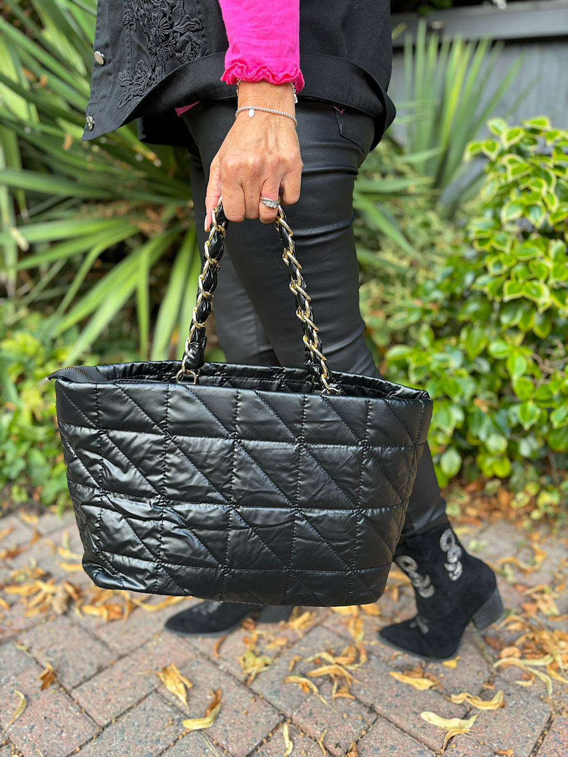 Black Quilted Handbag