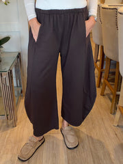 Chocolate Relaxed Barrel Leg Trouser