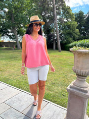 Rose Floral Mesh Bubble Cotton Top Robin