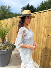 Silver Shimmer Loose Knit Giana