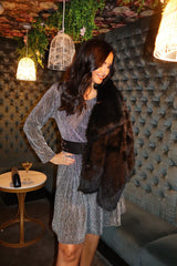 Silver Shimmer Diamante Dress Hazel