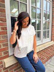 Stone Asymmetric Panel Flower Top Adele