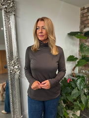 Chocolate Roll Neck Top Julia