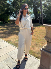 Stone Two Stripe Co-Ord Nikki