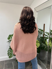 Rose Ribbed Longline Knit Velma
