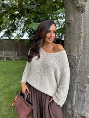 Stone Popcorn Knit Martha
