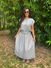 Mocha Top & Skirt Set Daniella