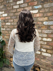 White Lace Mesh Top Tiffany