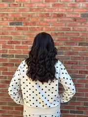 Cream Premium Cotton Polka Dot Set Dakota