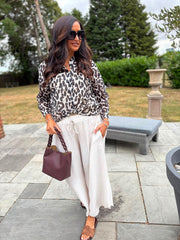 Black Leopard Print Blouse Hailey