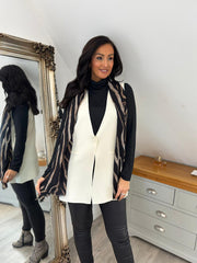 Antique Cream Single Button Waistcoat Kylie