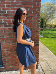 Dark Denim Embellished Dress Casandra