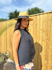 Black Sleeveless Top Tiana